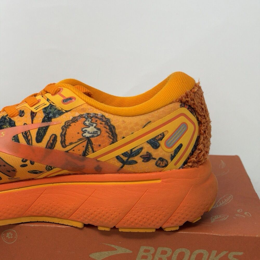 Brooks Ghost 14 Turkey Trot Thanksgiving Running Shoes Women 7B Orange AUTH - Picture 12 of 16